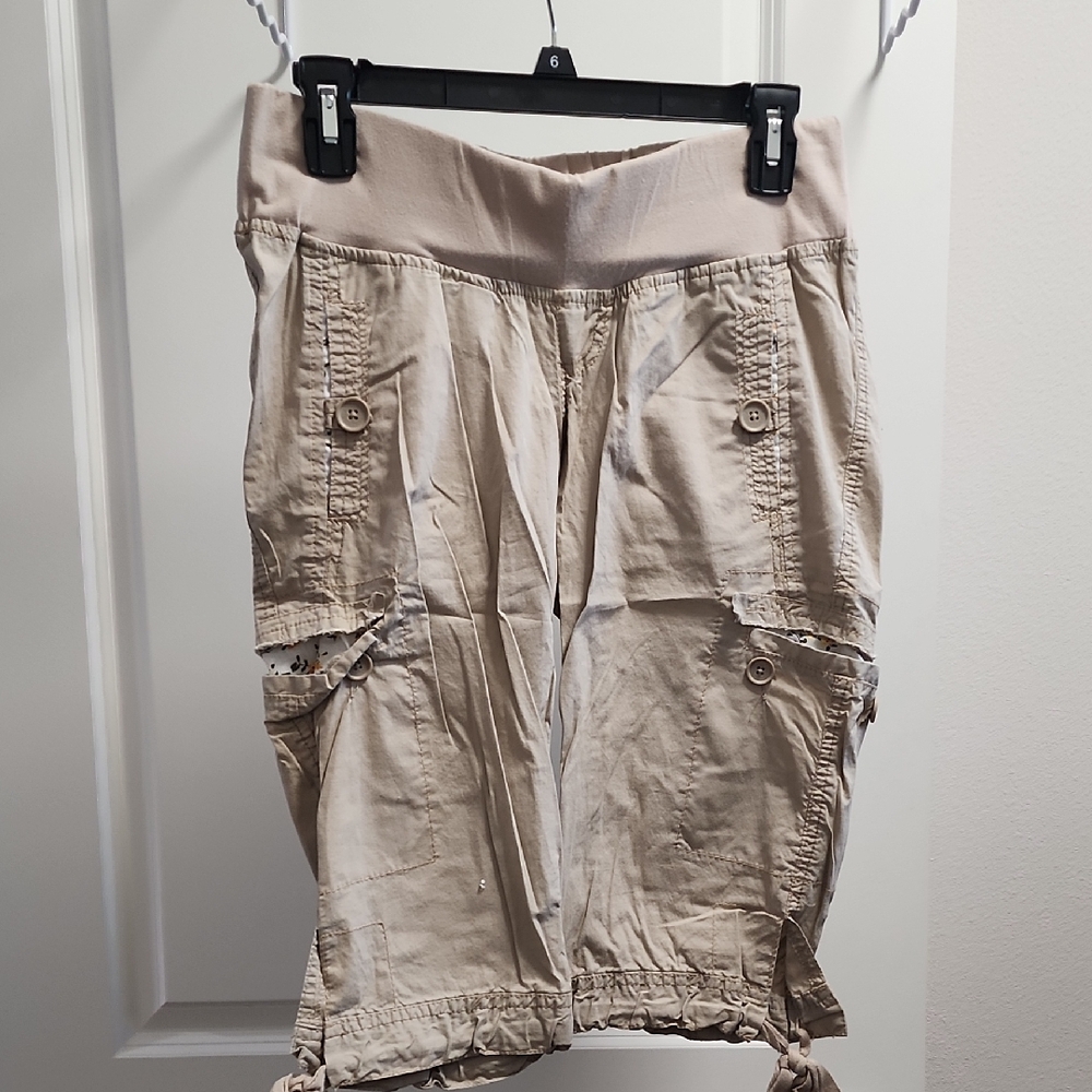 Angel Kiss Beige Cargo Shorts